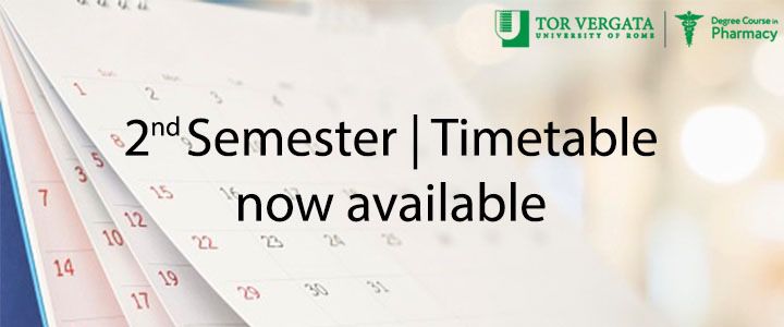 Timetable of the Second Semester is on line!!!